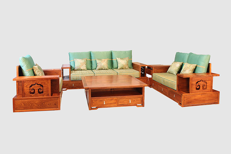 滦平中式实木沙发简直太美了
